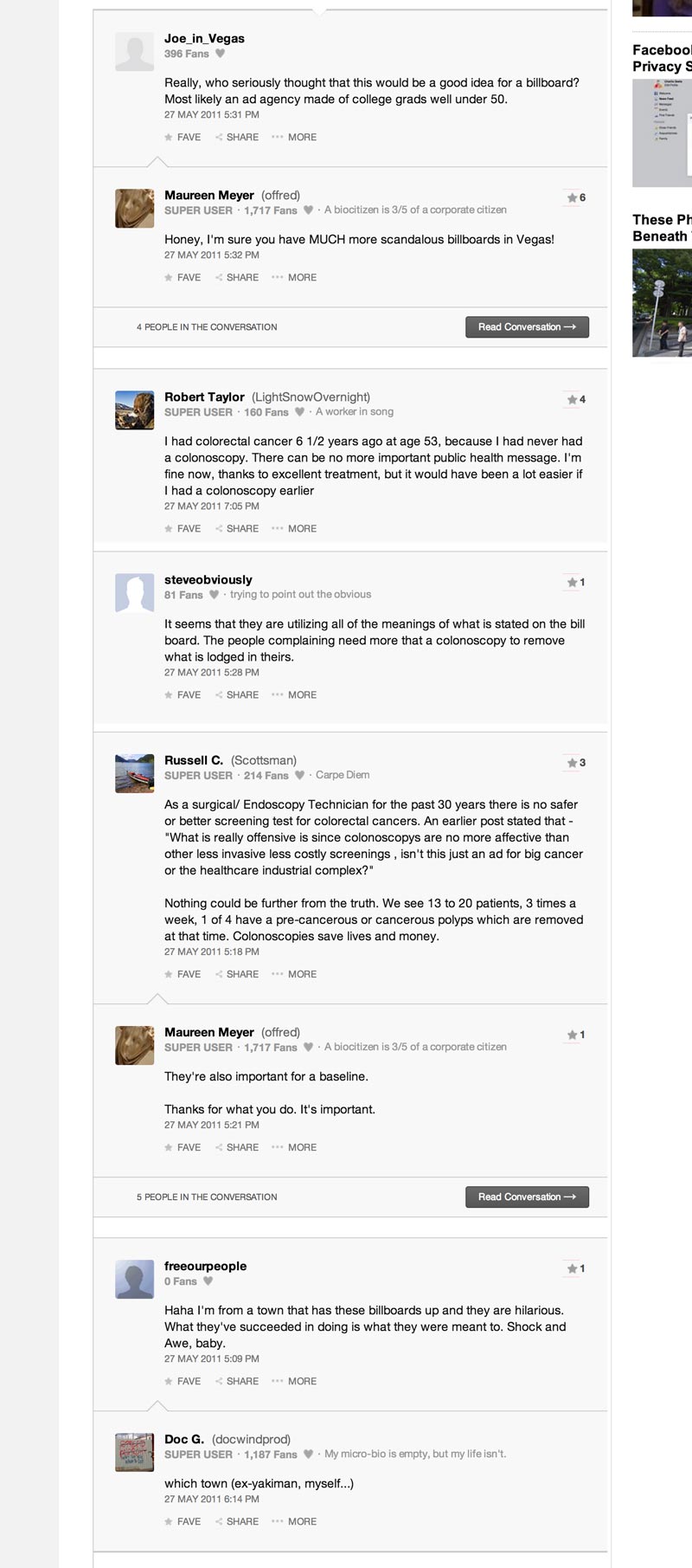 Huffington Post Comment Thread