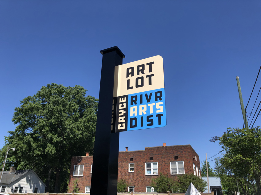 Cayce River Arts District Art Lot Sign