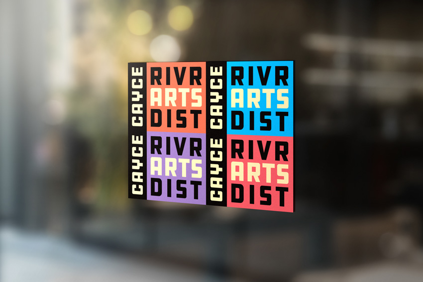 Cayce River Arts District Window Decal